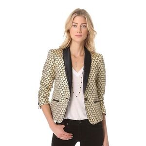 Juicy Couture Gold and Black Patterned Blazer